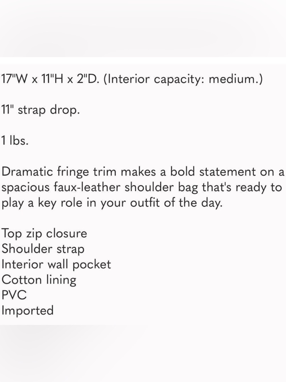 Black Fringe Leather Shoulder Bag - Picture 8 of 8